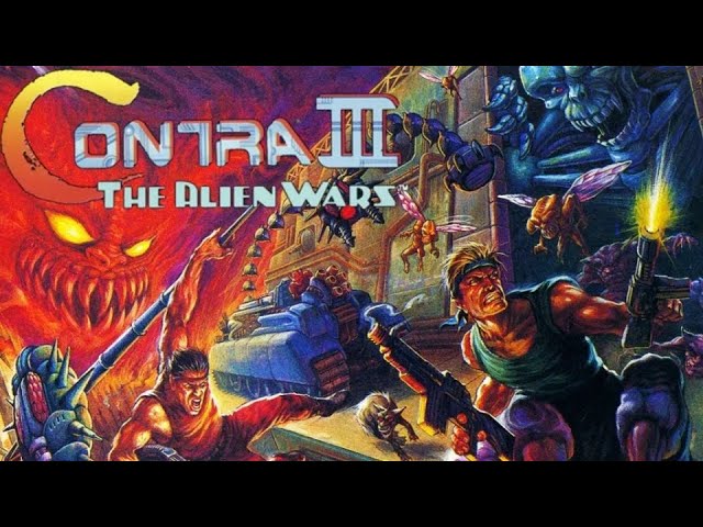 CONTRA III: THE ALIEN WARS (Super Nintendo) SEM TREINAR - ATÉ ZERAR 
